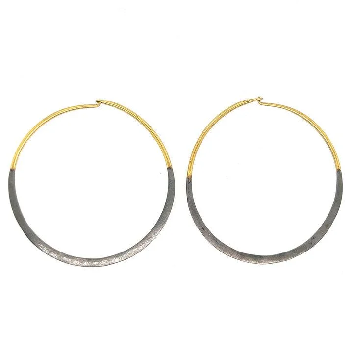 Vintage hoop earringsTwo Tone Hoop Earrings