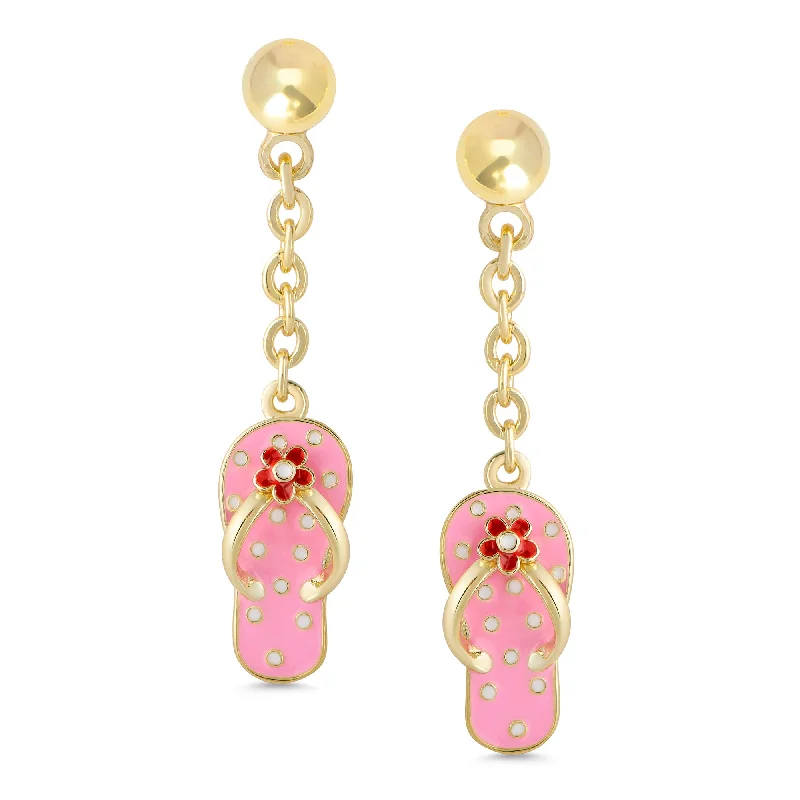 Bohemian - style drop earrings with a free - spirited charmFlip-Flops Drop Earrings