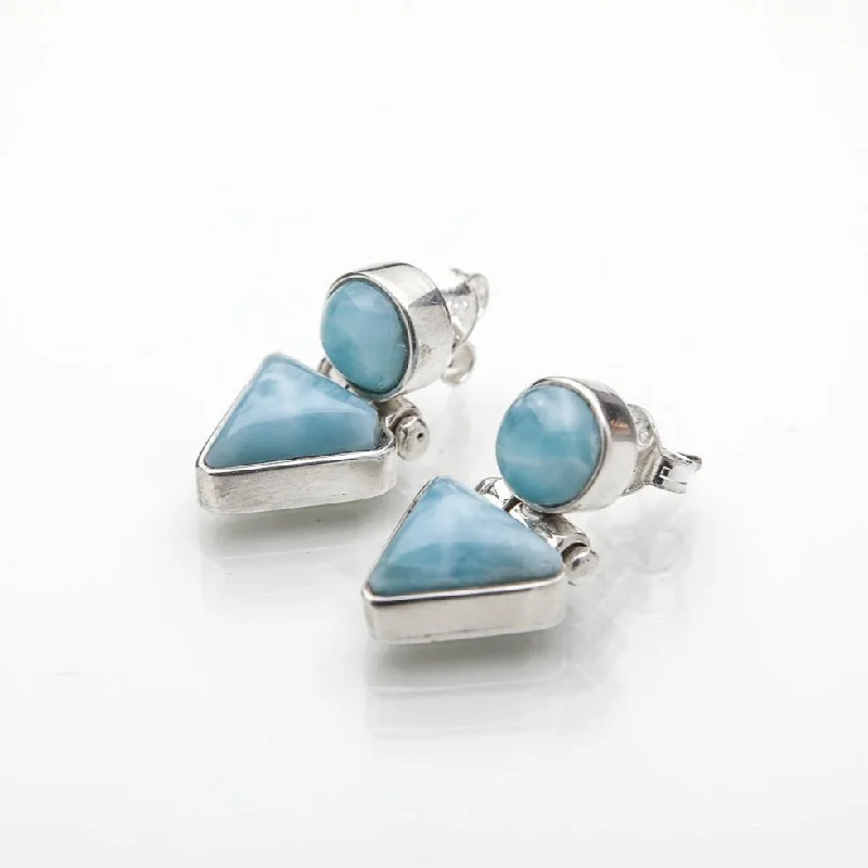 Turquoise drop earrings with a southwestern charmLarimar Stones Earrings Yvette