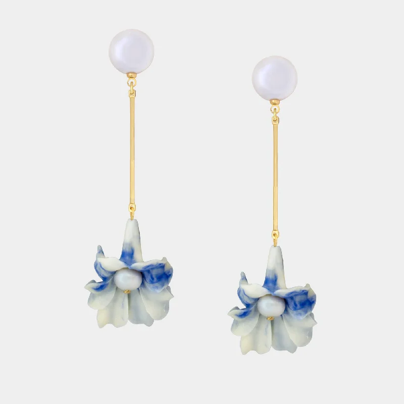 Crystal - adorned drop earrings for a glamorous lookValli Floral Earrings