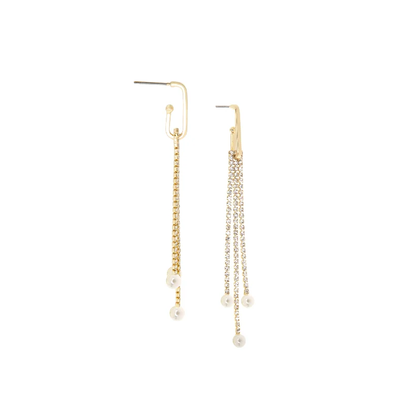 Animal - print drop earrings for a bold and trendy statementcrystal & pearl fringe drop earring