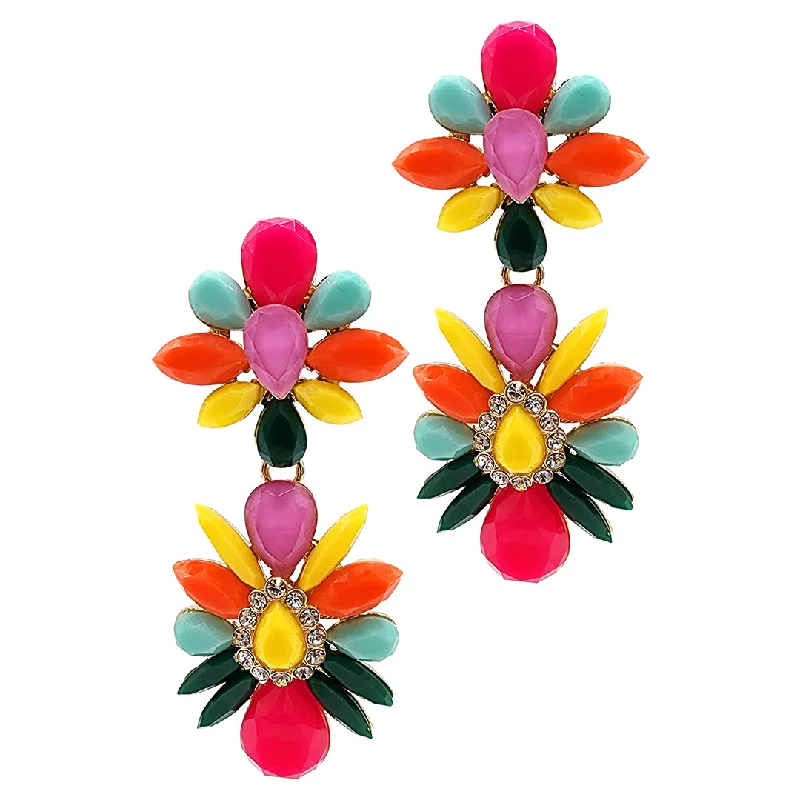 Arrow - shaped drop earrings for a modern and edgy styleMulti Color Drop Earrings