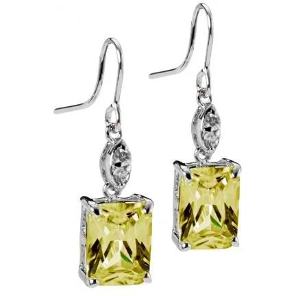 Cubic zirconia drop earrings as an affordable alternativeHayden Peridot Cubic Zirconia Earrings