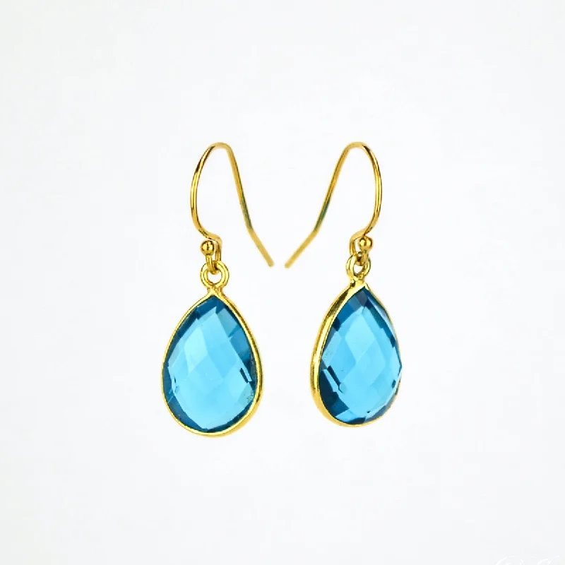 Hypoallergenic drop earrings for sensitive earsLondon Blue Topaz Small Teardrop Dangle Earrings - December Birthstone