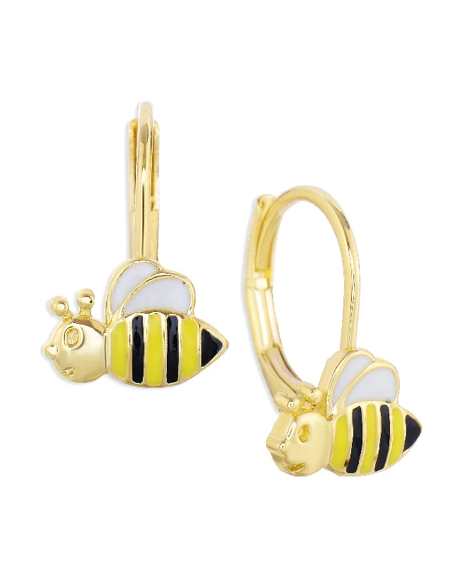 Floral - themed drop earrings for a feminine and romantic feelBumblebee Drop Earrings