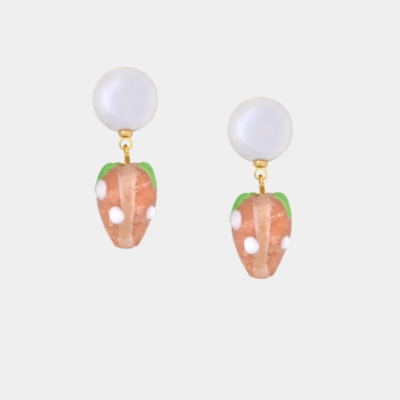 Tourmaline drop earrings in a spectrum of colorsVava strawberry Earrings