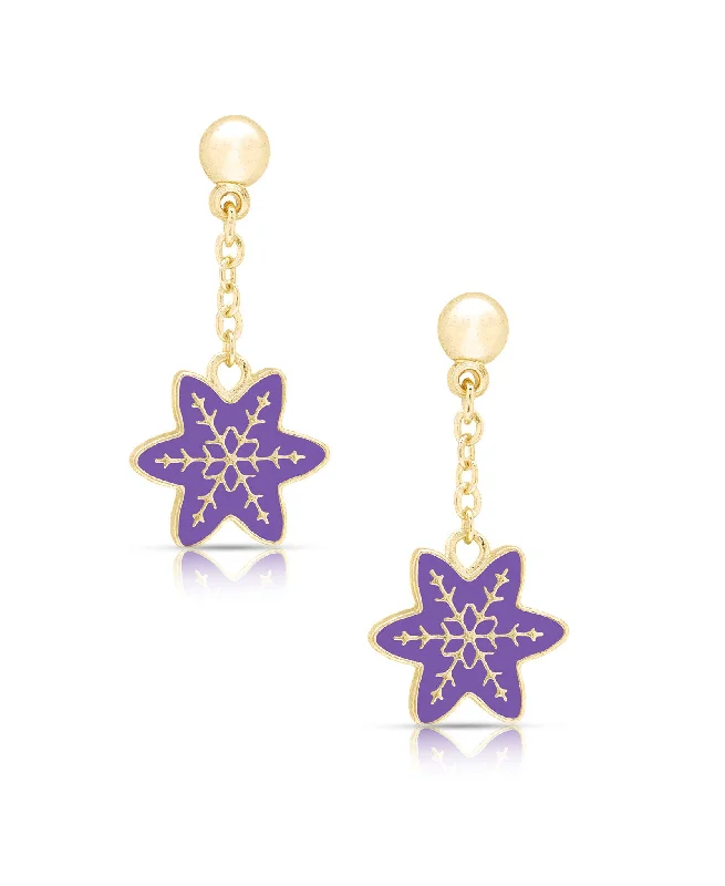 Pearl - studded drop earrings with a classic designSnowflake Drop Earrings