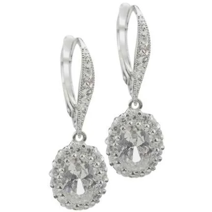 Leaf - shaped drop earrings for a nature - inspired aestheticCelina Cubic Zirconia Earrings