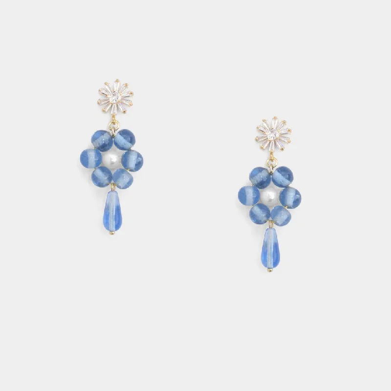 Lightweight drop earrings for all - day comfortBethany Tear Floral Earrings