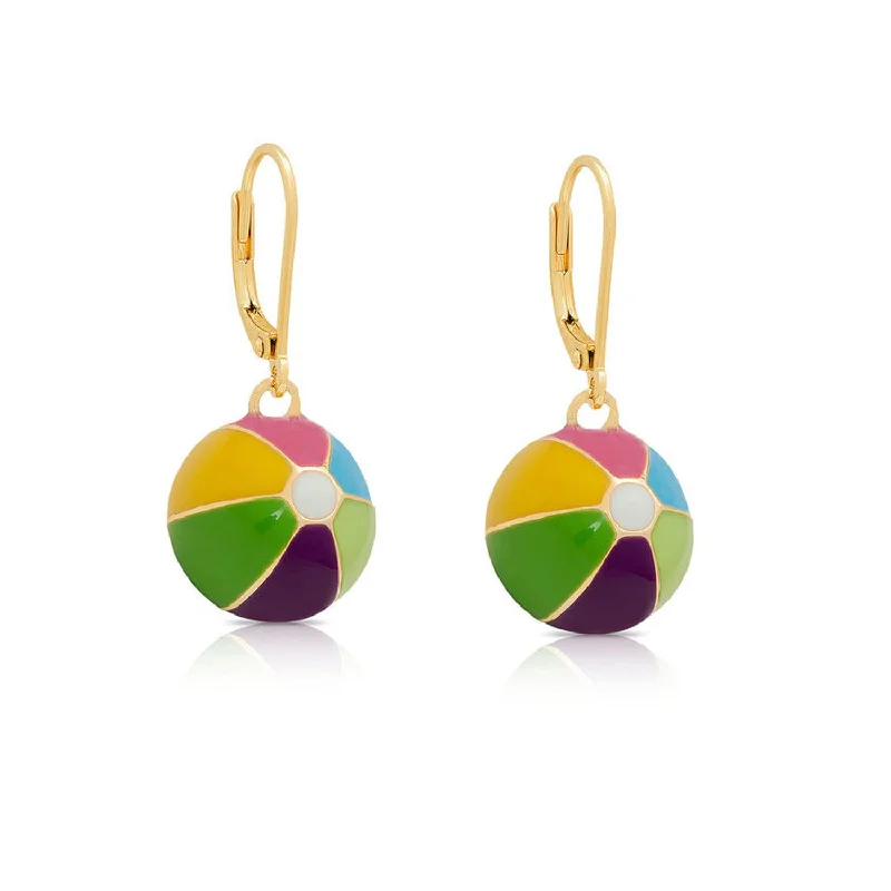 Art deco - inspired drop earrings with bold geometric patternsBeach Ball Earrings