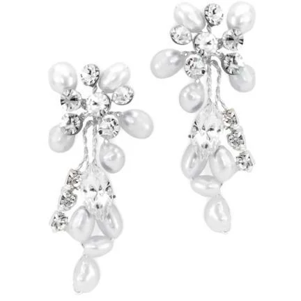 Tassel - decorated drop earrings for a stylish and playful touchGwendolyn Pearl and Crystal Earrings