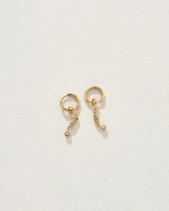 Lightweight drop earrings for all - day comfortLilibeth Earrings in Gold/Crystal