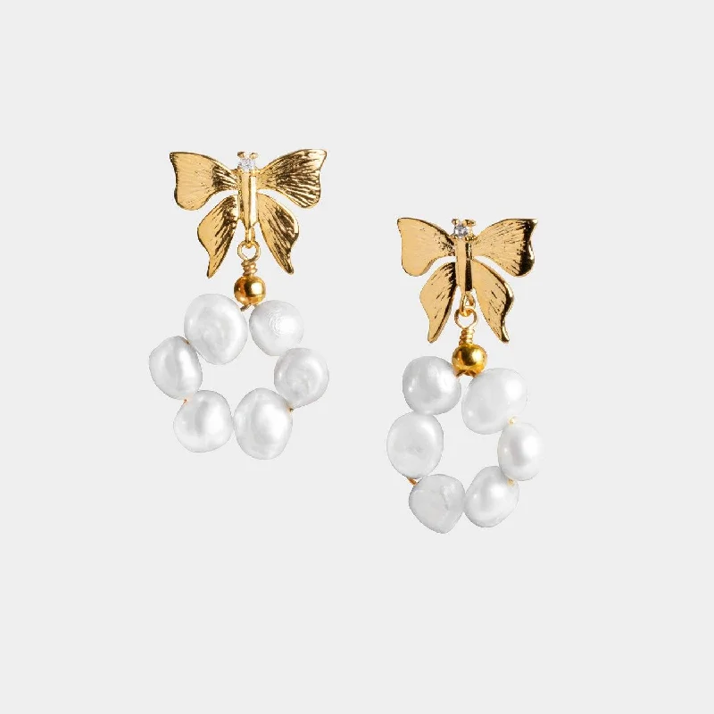 Adjustable - length drop earrings for a customizable lookPapillon Floral Earrings