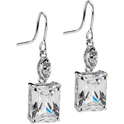 Cubic zirconia drop earrings as an affordable alternativeHayden Clear Cubic Zirconia Earrings