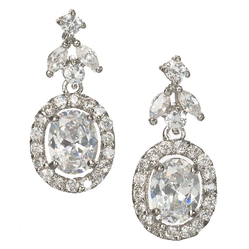 Victorian - era drop earrings with intricate detailsAnsley Bridal Drop Earrings