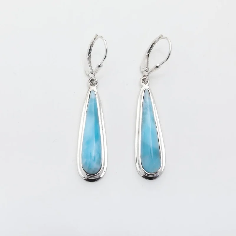 Matte - finish drop earrings for a sophisticated and understated lookLarimar Earrings Helen