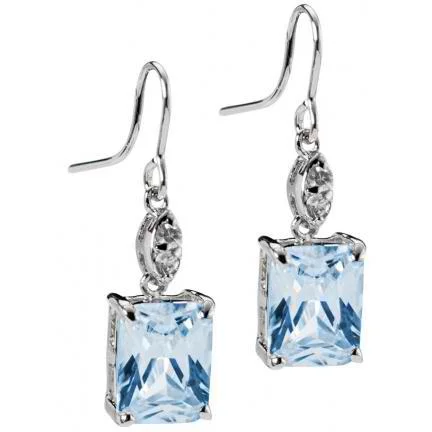 Tanzanite drop earrings with a rare violet - blue colorHayden Aqua Cubic Zirconia Earrings