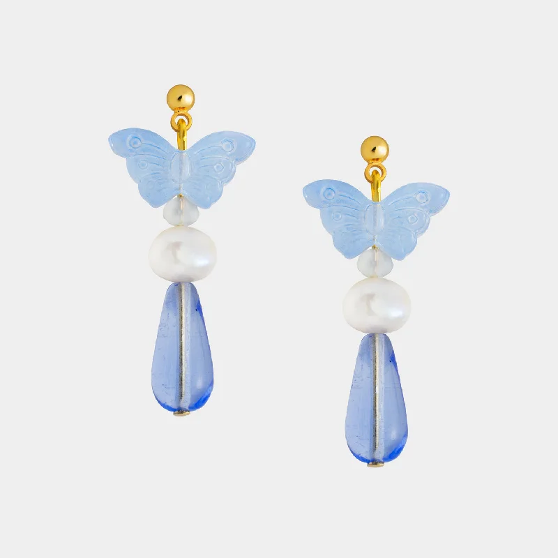 Hypoallergenic drop earrings for sensitive earsGisela Butterfly Drop Earrings