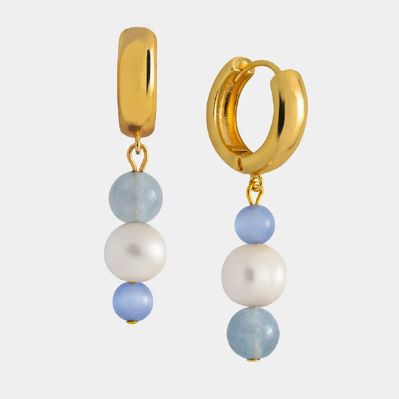 Topaz drop earrings in various shades of yellow and blueGee Earrings