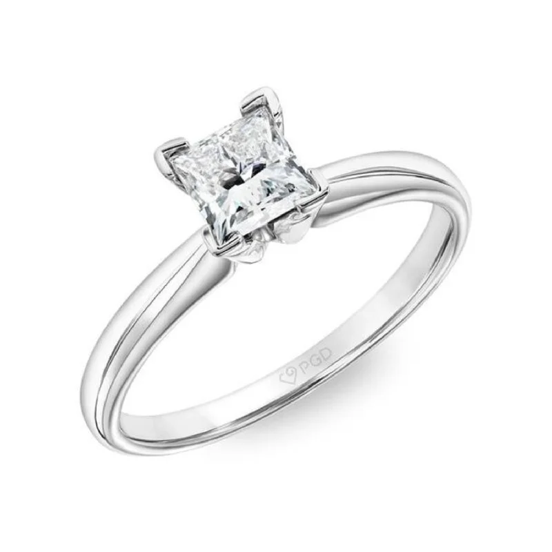 Oval Cut Engagement Rings in Palladium with a Hidden Halo for a Surprise SparkleSignature Certificate EcoLove 1 1/4 CTW Princess Cut Lab Grown Diamond Solitaire Engagement Ring in 14KT White Gold