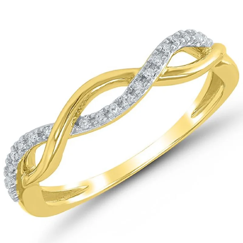 Emerald - Cut Gemstone Wedding Bands in 18K Gold for a Luxurious and Statement - Making Piece1/20 CTW Diamond Ring in 10KT Yellow Gold