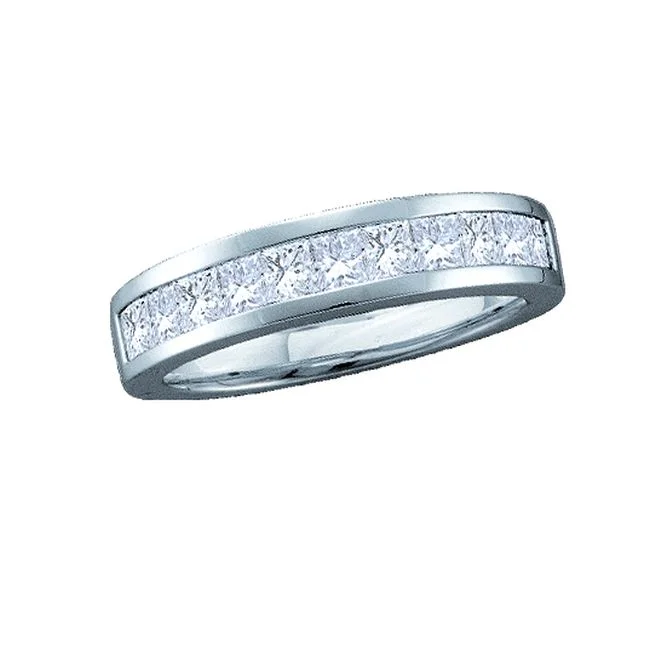 Platinum Celtic - Inspired Wedding Bands with Intricate Knotwork Patterns for a Symbolic and Stylish Choice1 CTW Diamond Wedding Ring in 14KT White Gold