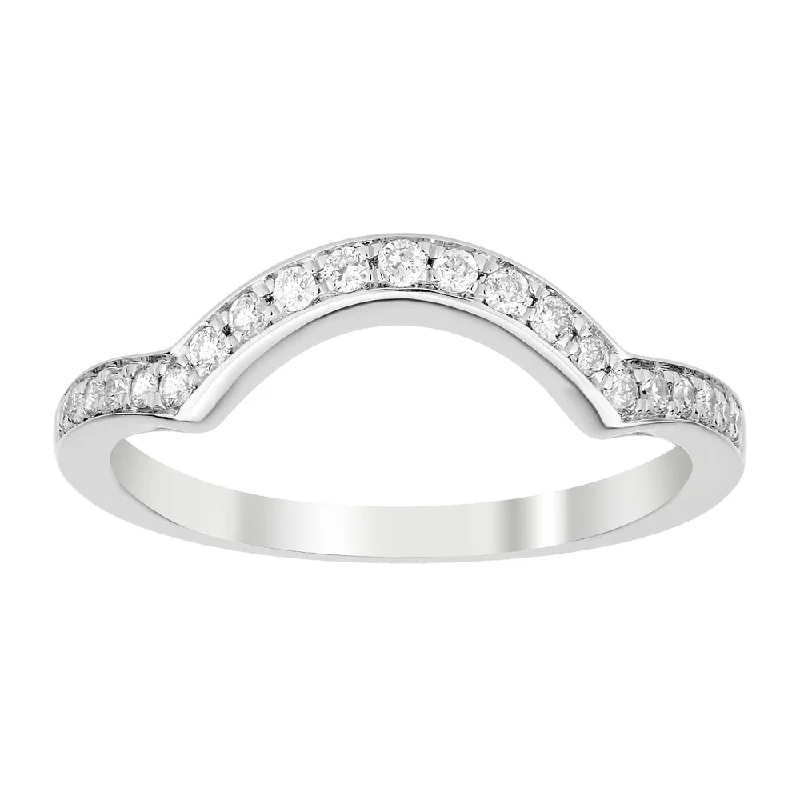 Men's Tungsten Carbide Wedding Bands with a Matte Finish and Grooved Details for a Modern and Durable Option9ct White Gold Diamond Ring With 1/5 Carat of 21 Brilliant Cut Diamonds