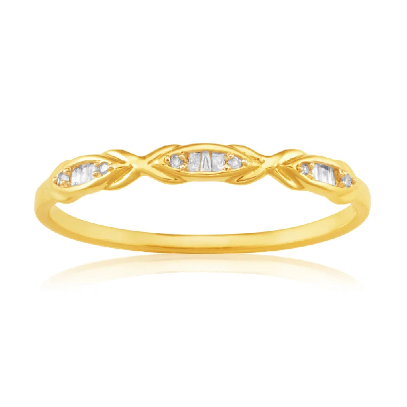 Stackable Wedding Bands in Sterling Silver with Enamel Inlays for a Colorful and Versatile Option9ct Yellow Gold Eternity Ring with 15 Diamonds