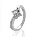 Adjustable Engagement Rings with a Flexible Band and a Princess - Cut Center DiamondEngagement Half Ct Princess Solitaire Cubic Zirconia Cz Ring