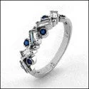 Princess Cut Engagement Rings in 18K White Gold with Micro - Pave Side StonesEngagement Sapphire Round Diamond Baguettes Cubic Zirconia Cz Ring