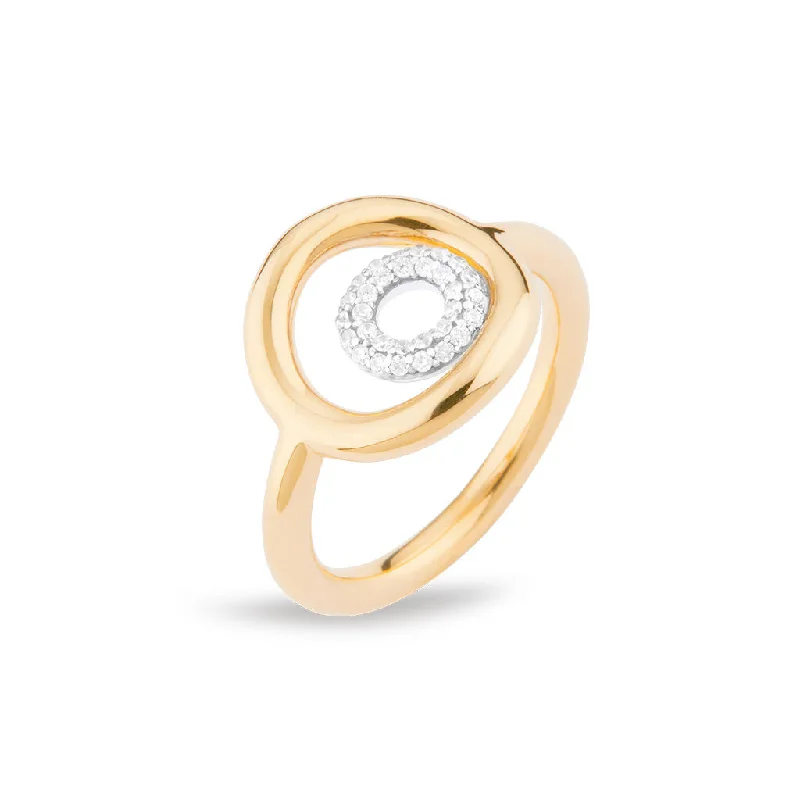 Citrine Gemstone Rings in Stainless Steel with a Stackable Design for a Trendy Everyday WearMatiné 18K Gold & Whitegold Ring w. 31 Diamonds