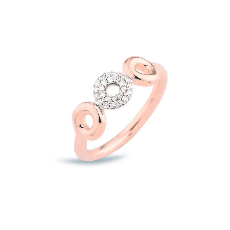 Ruby Gemstone Rings in 14K Yellow Gold with a Solitaire Setting for a Classic and Bold StatementMatiné 18K Rosegold & Whitegold Ring w. 25 Diamonds