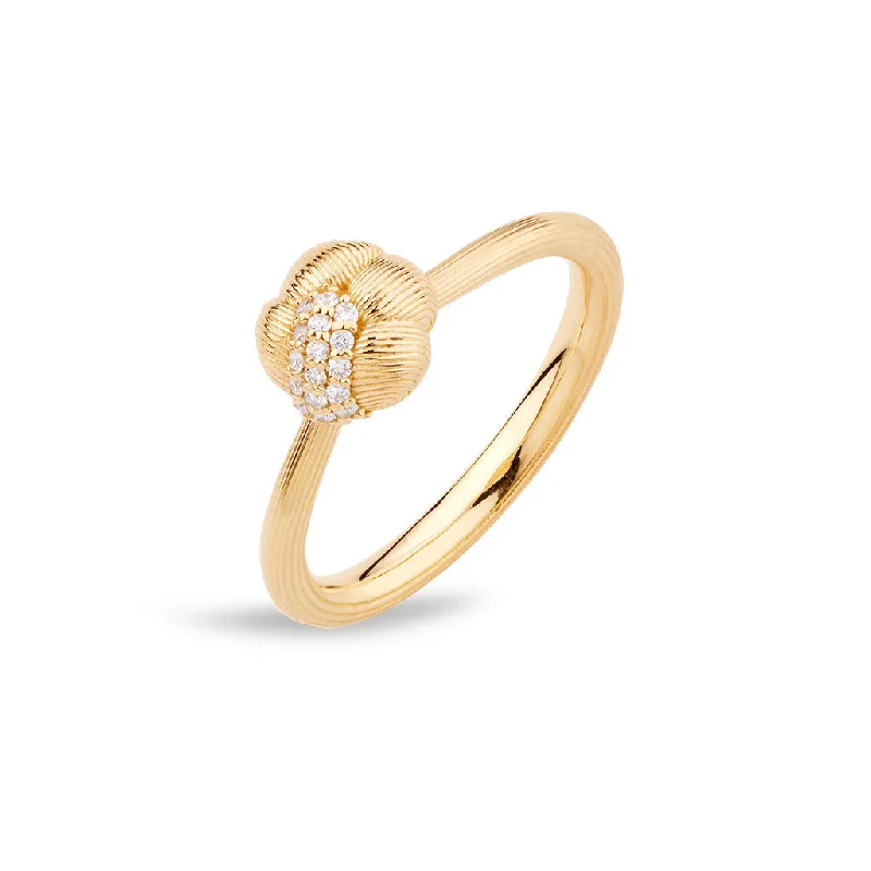 Topaz Gemstone Rings in 10K Gold with a Channel - Set Design for a Contemporary and Durable OptionSavá 18K Gold Ring w. 19 Diamonds