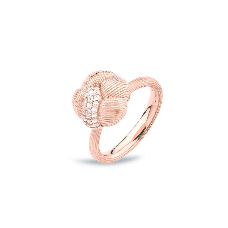 Opal Gemstone Rings in Rose Gold with a Milgrain Edge for a Feminine and Romantic StyleSavá 18K Rosegold Ring w. 28 Diamonds