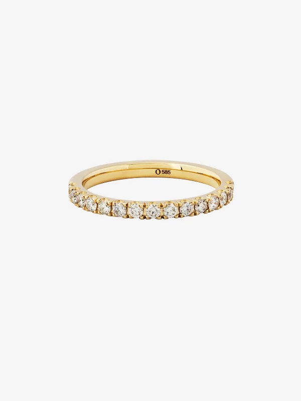 Laser - Etched Floral Design Wedding Bands in Palladium for a Delicate and Intricate LookEternity 0.45 14K Gold, Whitegold or Rosegold Ring w. Diamonds