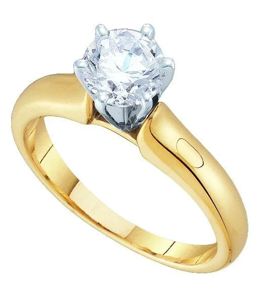 Adjustable Engagement Rings with a Flexible Band and a Princess - Cut Center DiamondSignature Certificate 1/2 CTW Diamond Solitaire Engagement Ring in 14KT Yellow Gold