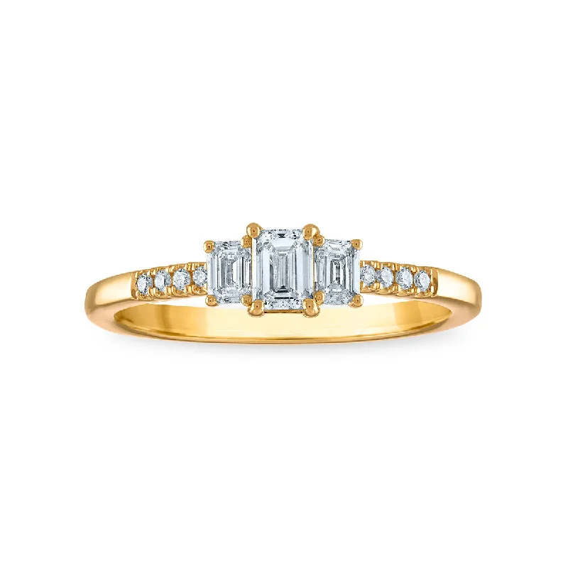 Two - Tone Gold and Silver Wedding Bands with a Twist Design for a Contemporary and Eye - Catching StyleSignature EcoLove 1/2 CTW Lab Grown Diamond Ring in 14KT Gold