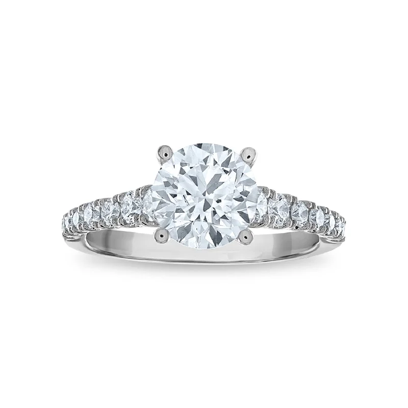 Solitaire Engagement Rings with a High - Clarity Round Diamond and Tapered BandSignature EcoLove Diamond Dreams 2 CTW Lab Grown Diamond Solitaire Engagement Ring in 14KT White Gold