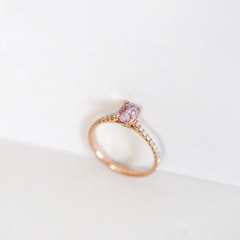 Citrine Gemstone Rings in Stainless Steel with a Stackable Design for a Trendy Everyday WearCandy Sweet Pink 18K Rosegold Ring w. Sapphire & Diamonds