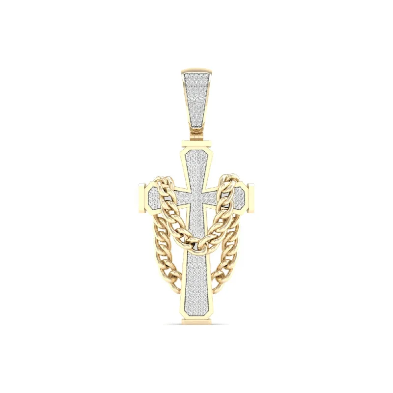 Magnetic - Locking Pendant with Hidden Compartment for Secret Messages10K 0.43CT Diamond Pendant