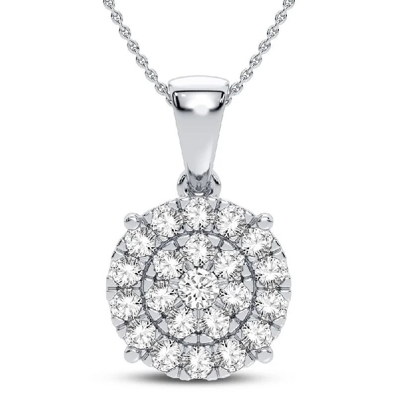 Rhinestone - Encrusted Crown Pendant for Little Girls' Dress - Up10K 1.00CT DIAMOND PENDANT