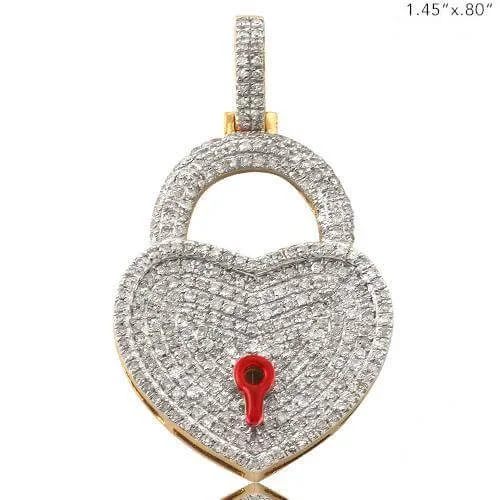 Hypoallergenic Titanium Infinity Symbol Pendant for Sensitive Skin10KY 1.00CTW HEART LOCK DIAMOND PENDENT