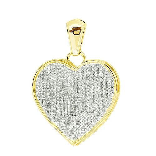 Pearl - Embellished Floral Pendant for a Feminine and Romantic Look10KY 1.00CTW INVERTED HEART PENDANT