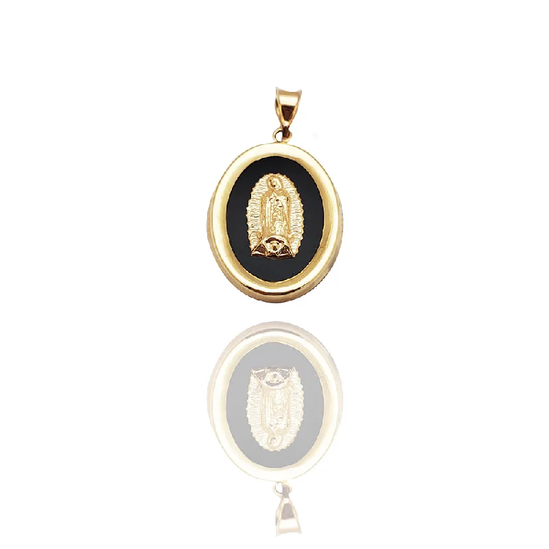 Water - Resistant Stainless Steel Diving - Themed Pendant for DiversBlack Onyx Virgin Mary Pendant (14K)