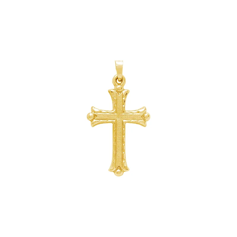 Magnetic - Locking Pendant with Hidden Compartment for Secret MessagesFanfare Cross Pendant (14K)