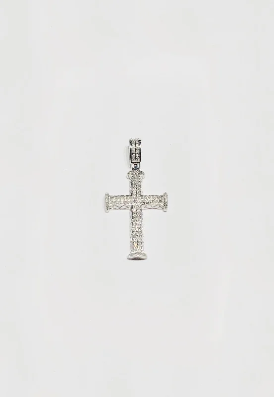 Magnetic - Locking Pendant with Hidden Compartment for Secret MessagesDiamond Cross Pendant (14K).