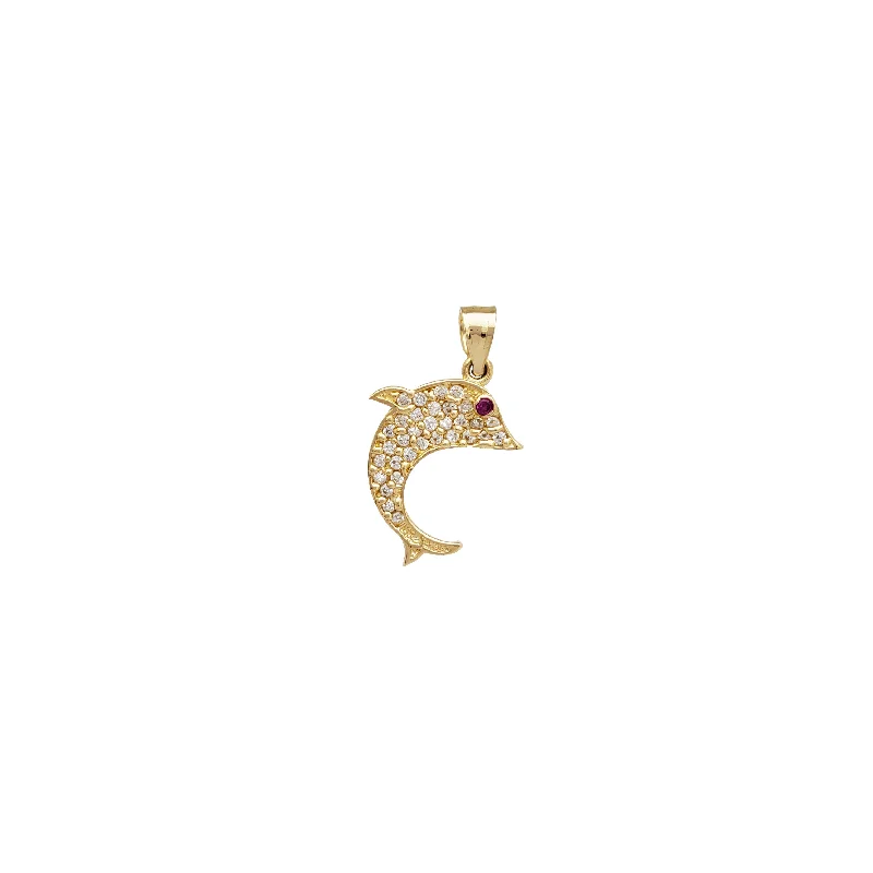 Glow - in - the - Dark Starry Sky Pendant for Nighttime AdventuresDolphin Pendant (14K)