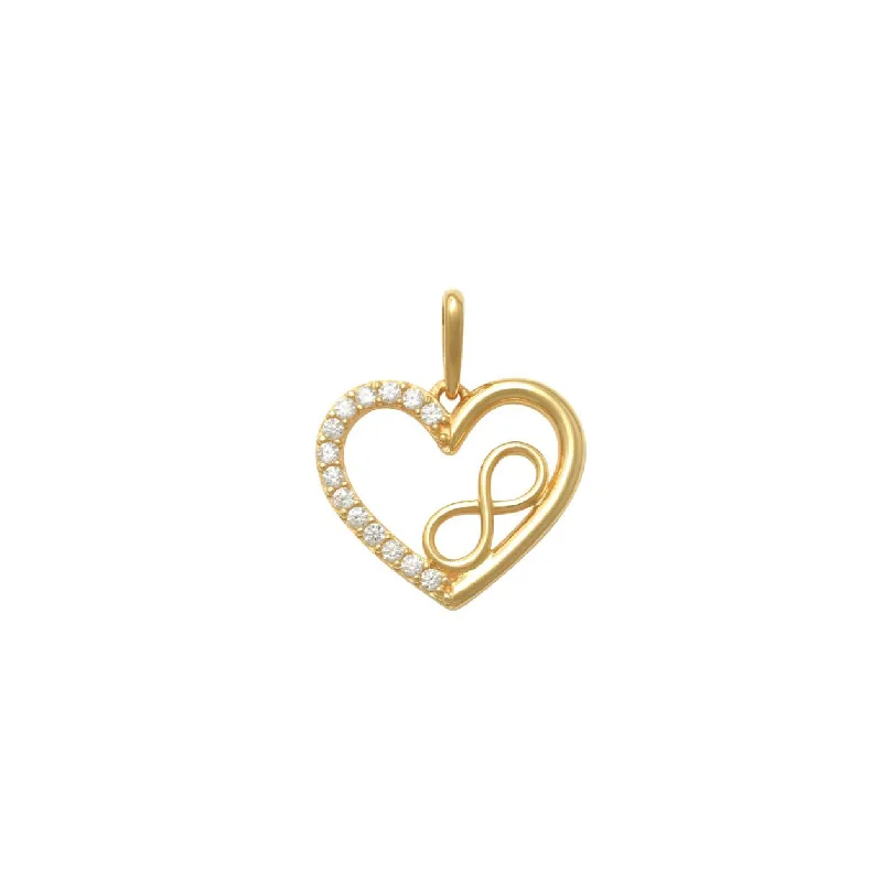 Double - Heart Pendant with Interlocking Design for CouplesHeart Infinity Pendant (14K)