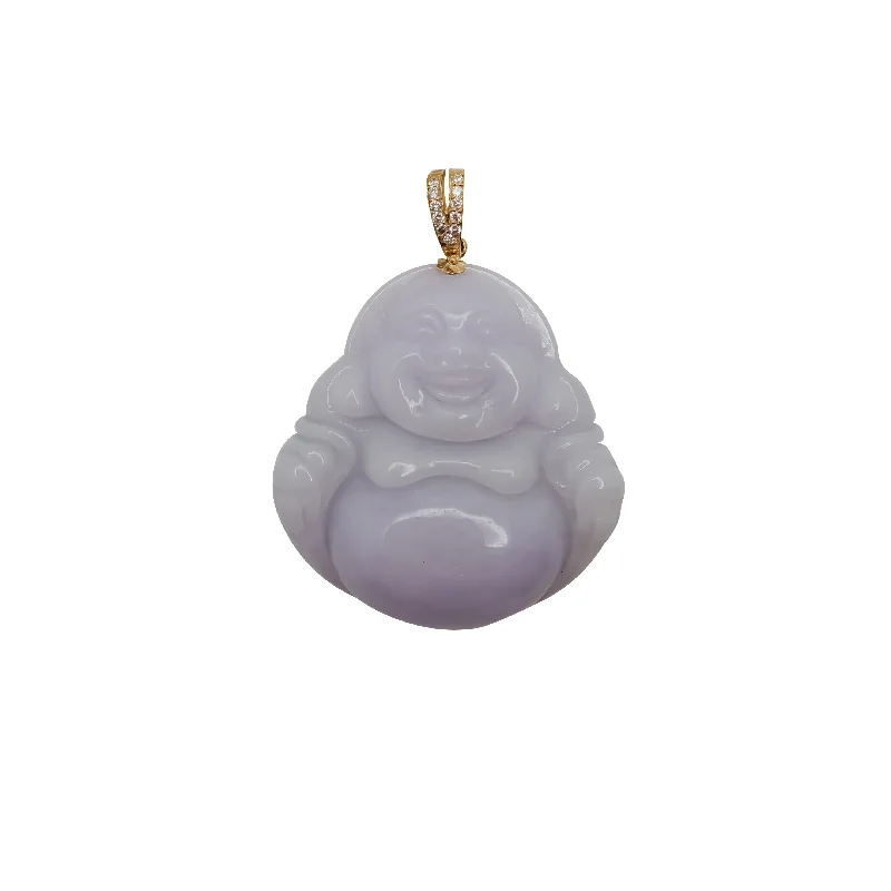 Laser - Cut Woodland Scene Pendant for Nature EnthusiastsJade Laughing Buddha Pendant (14K)