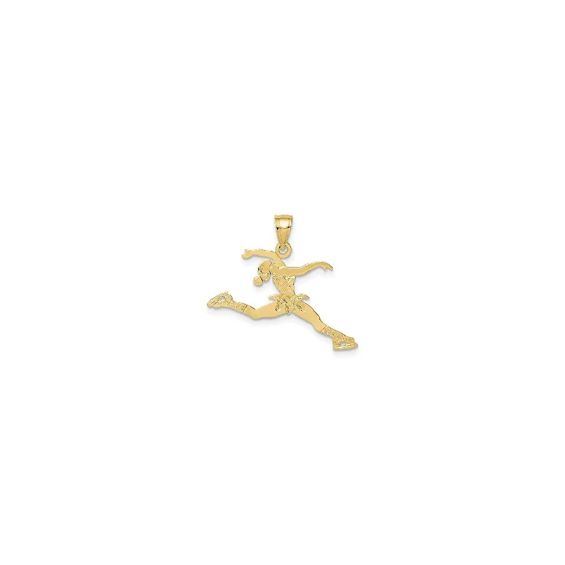 Water - Resistant Stainless Steel Diving - Themed Pendant for DiversJumping Ice Skater Pendant (14K)